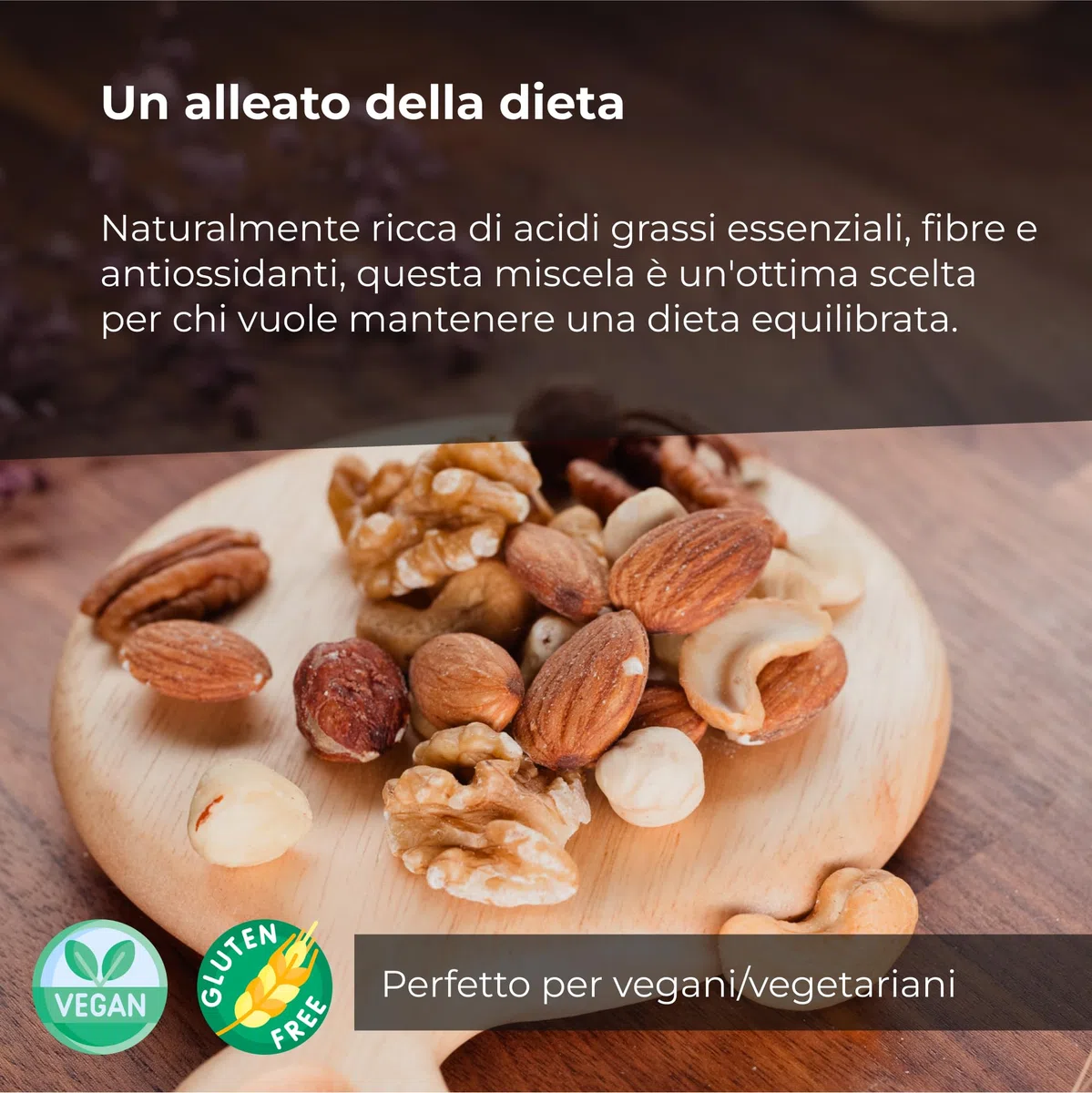 Miscela di noci 1 Kg (mandorle, nocciole, Anacardi, noci Pecan, noci del Brasile e gherigli di noce)