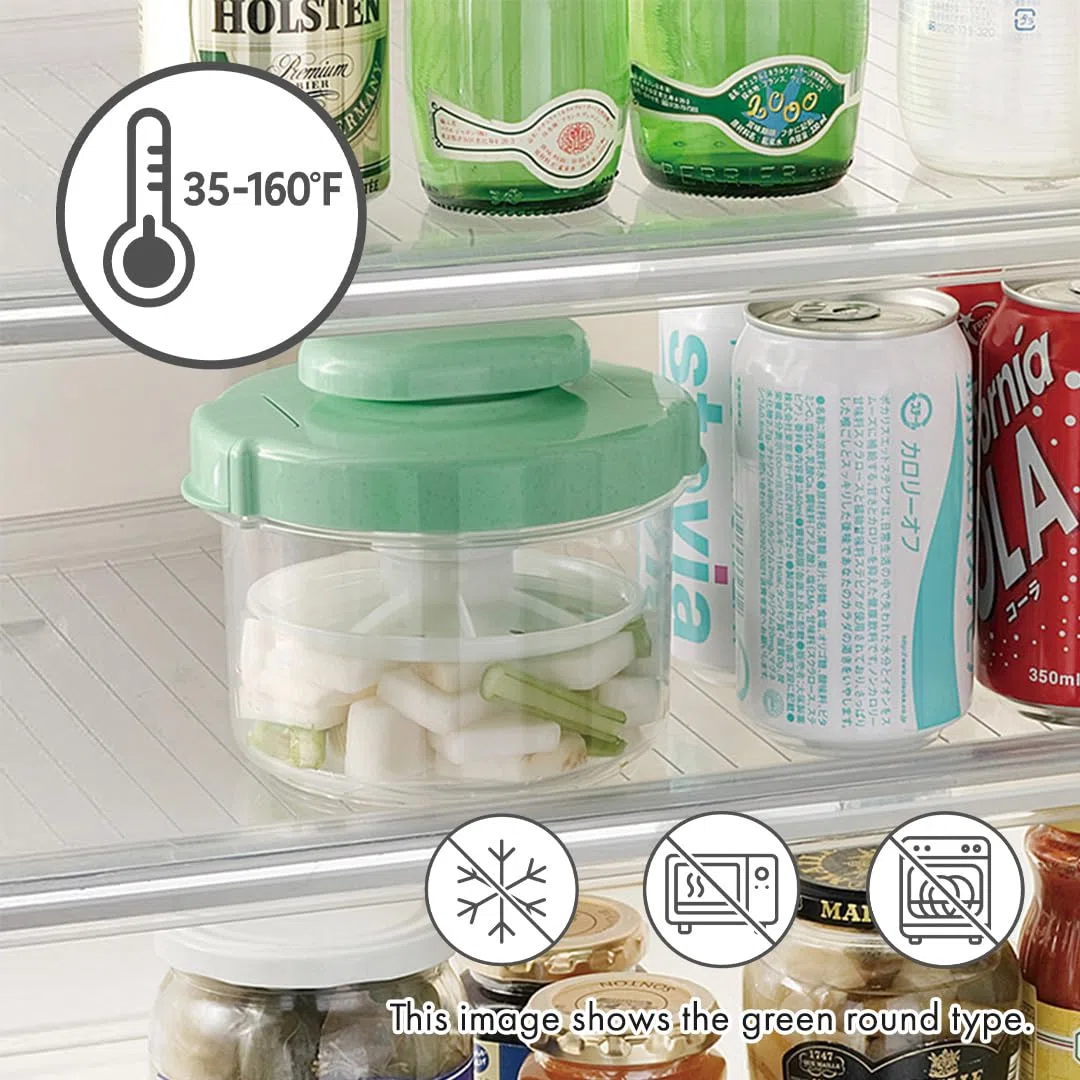 Tsukemono - Pressa per sottaceti istantanei, contenitore rotondo realizzato in Giappone, senza BPA, 0,8 l, colore: blu