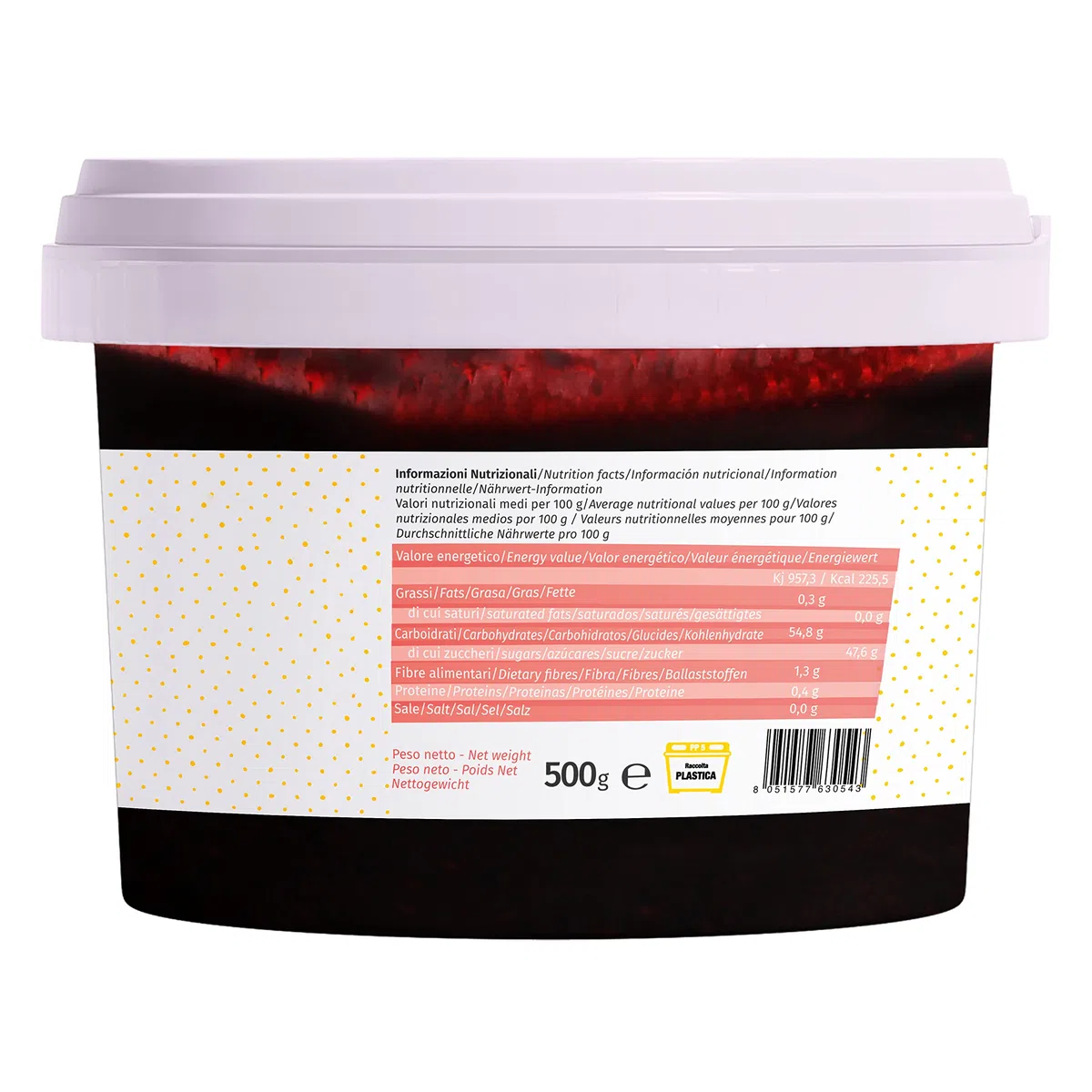 Dolcincasa-Pasta Gelato alla Fragola 500g per gelato dolci alla fragola e granite italiana senza glutine