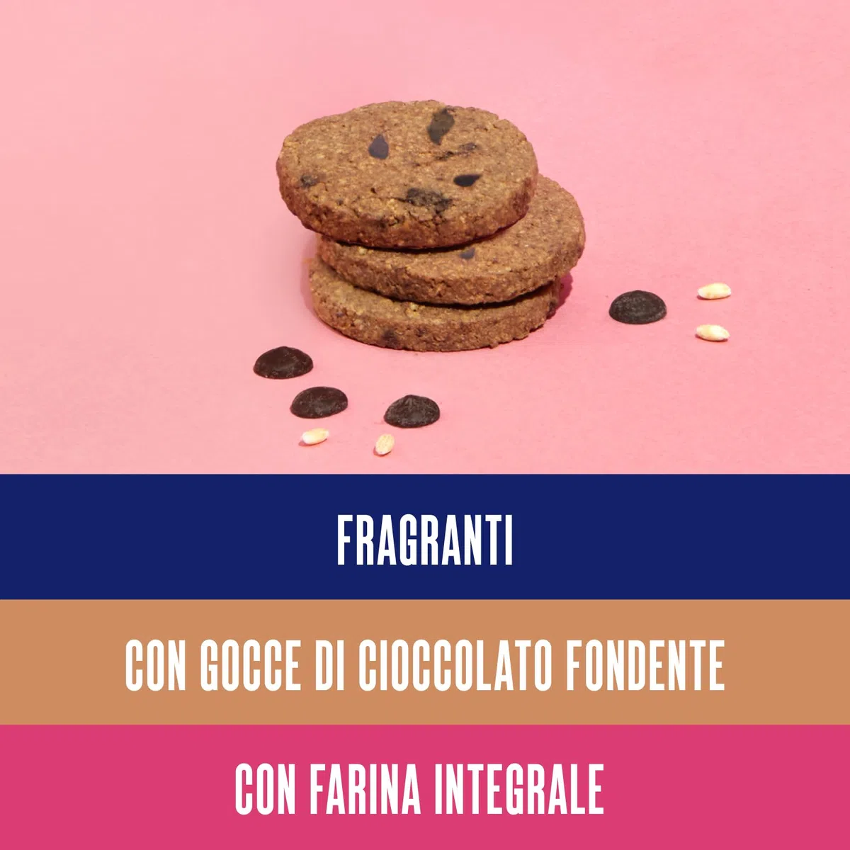 Enervit, Frollini con Gocce di Cioccolato, Per una Colazione Golosa e Dietetica, Ricchi di Proteine e Fibre, con Farina Integrale e Cioccolato Fondente, VeganOK, 9 Sacchetti da 200 Grammi