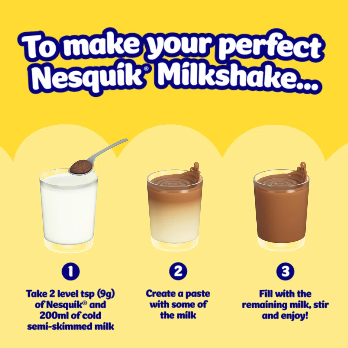 Nesquik Milkshake in polvere aromatizzato al cioccolato, con vitamina C e D, barattolo da 1 kg (confezione da 1)