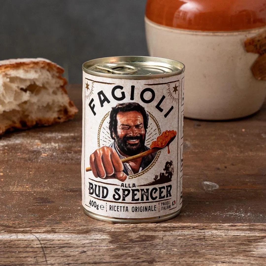 MIX Fagioli BUD SPENCER - 2 Barattoli Fagioli Pinto Ricetta originale + 2 Barattoli Fagioli Neri Tex-Mex + 2 Barattoli di Fagioli salsa Barbecue, Barattoli da 400gr - PRODOTTO ORIGINALE BUD POWER