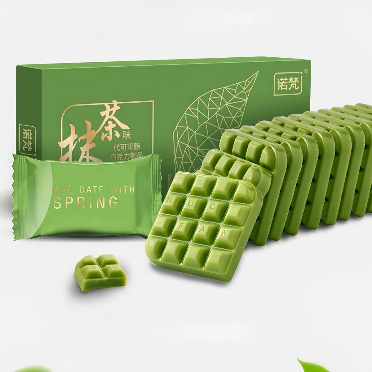 WSYLS -Cioccolato al matcha (110/scatola*1scatola), snack cinesi al gusto di matcha, snack asiatici, adatti come regali, dessert natalizi o spuntini per il tè pomeridiano