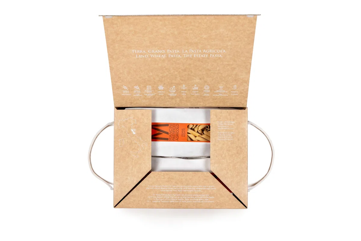 Pasta Mancini Handy Pasta 3 kg – Gift Box 6 formati artigianali Spaghetti, Linguine, Fusilli, Penne Rigate, Paccheri, Spaghettoni Quadrati – grano duro 100% italiano trafilata al bronzo