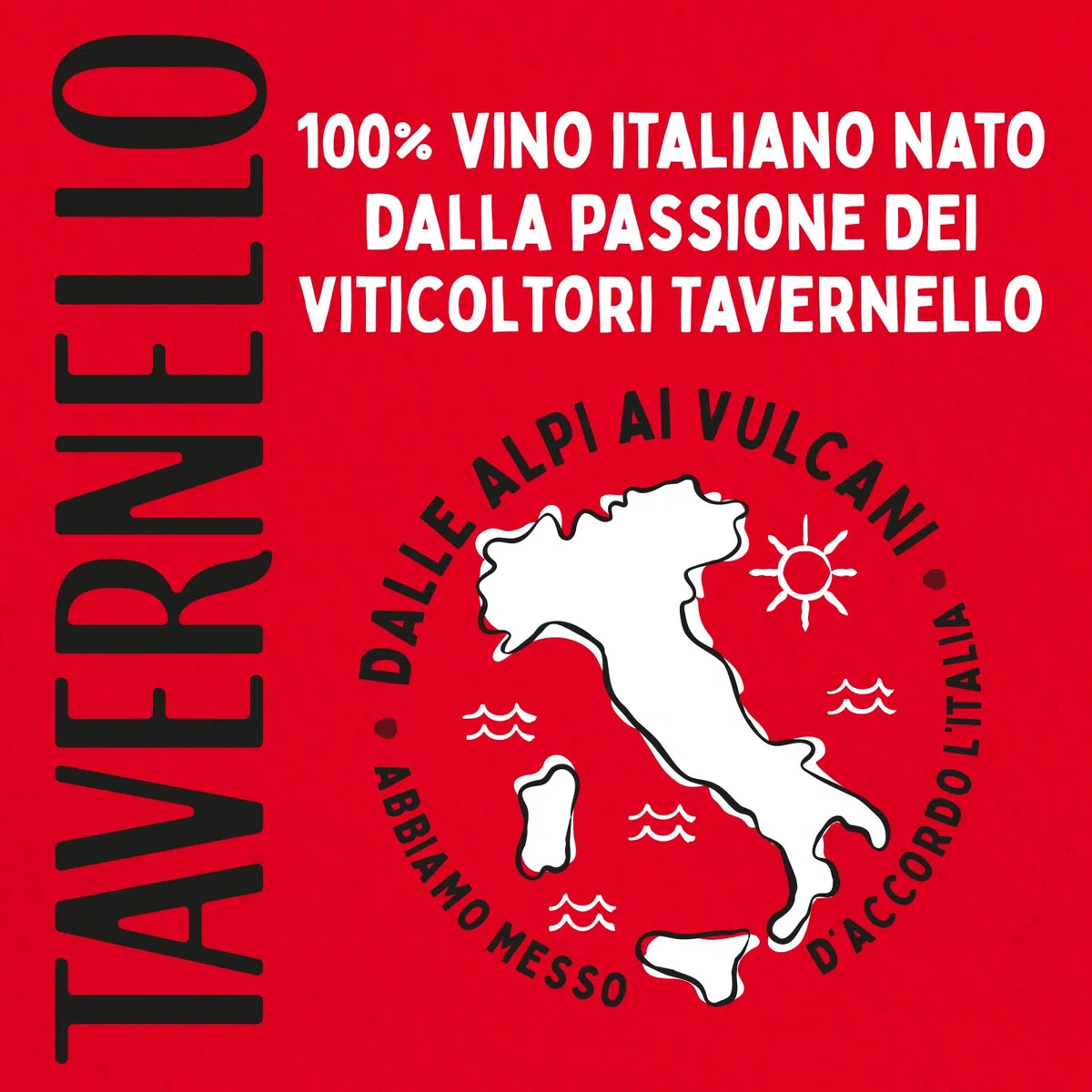 Tavernello Classico Vino Rosso d'Italia, Vino Equilibrato e Profumato, 11.5% Vol, Confezione con 15 Brick da 0,5 L