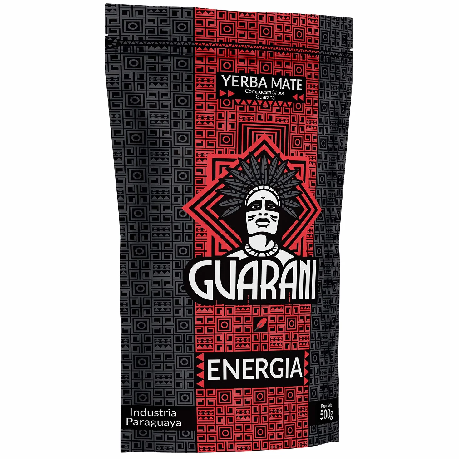 Guarani Energia Yerba Mate Tea 500 g | Yerba Mate con Guaranà | Miscela Ricca di Gusto | Infuso Naturale Paraguayano