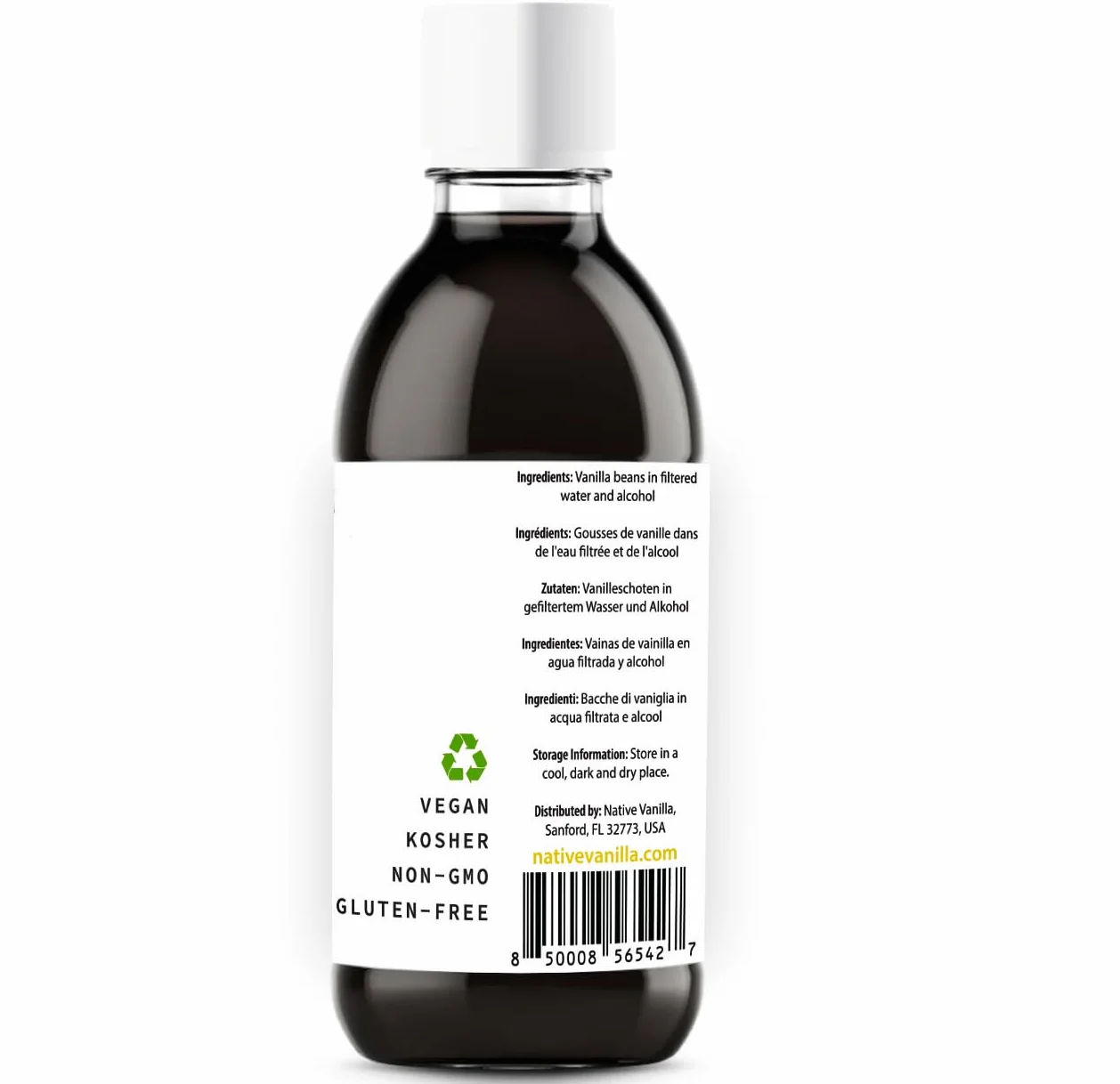 Native Vanilla - Estratto di pura vaniglia naturale (118 ml) - Perfetto per cucinare e cuocere al forno