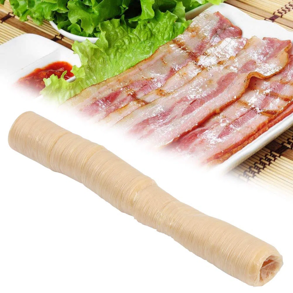 Involucro Salsiccia Commestibile, Lunghezza 14m Diametro 26mm Involucro Salsiccia Essiccazione Ideale per Preparare Salsicce Fatte in Casa, Facile Utilizzo e Sicuro per Varie Tipologie di Carne