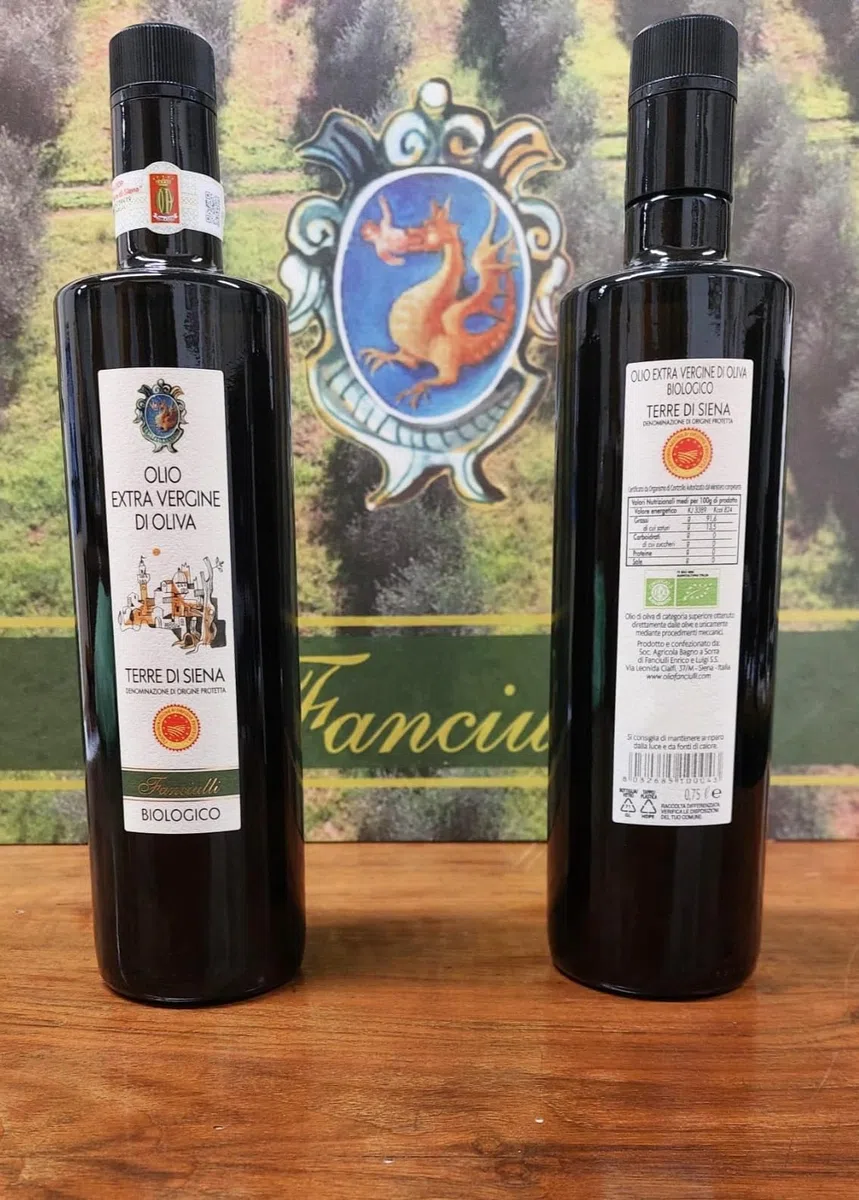 Olio Fanciulli nuovo - DOP Terre di Siena - bottiglia 0,75 L - campagna olivicola 2025/2026
