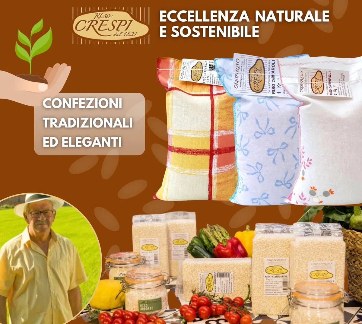 Crespiriso - Offerta Risotti: Riso Carnaroli 5kg e Riso Baldo 2kg - Riso Superfino Italiano di Alta Qualità, Ideale per Risotti Cremosi, Insalate, Timballi, Minestre e Piatti Gourmet