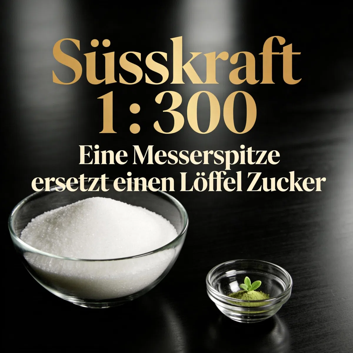 Polvere di Stevia - Dolcificante Naturale 100% da Foglie di Stevia | Alta Resa 1:300 | Alternativa Vegetale Senza Zucchero | Ideale per Tè, Caffè, Dolci, Bevande e Dessert (200 g)