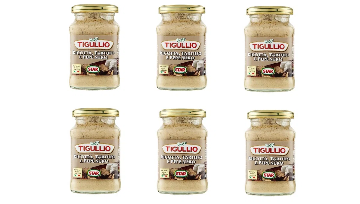 6 Barattoli Tigullio Pesto Specialità Ricotta, Tartufo e Pepe Nero, 6x185 Gr