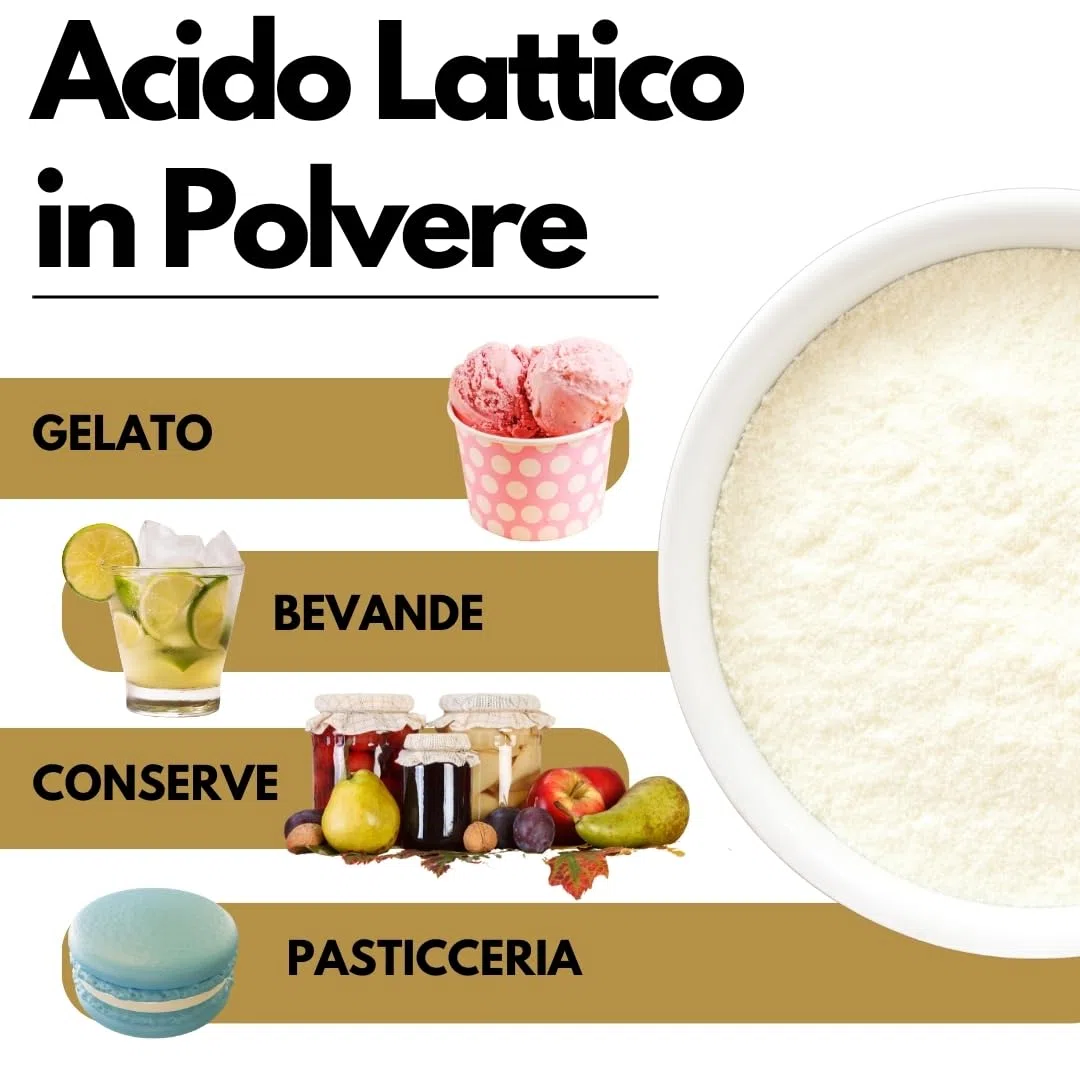 SaporePuro Acido Lattico in Polvere 1 kg – Qualità Alimentare Pura - Per Panificazione, Latticini, Bevande Fermentate e Uso Cosmetico