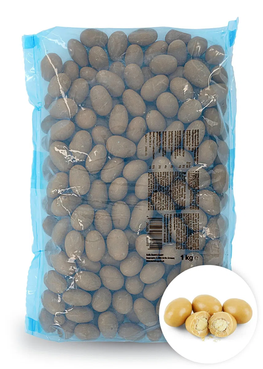 KoRo - Confetti al gusto caramello salato 1 kg - nota dolce e salata - con mandorle californiane e cioccolato belga