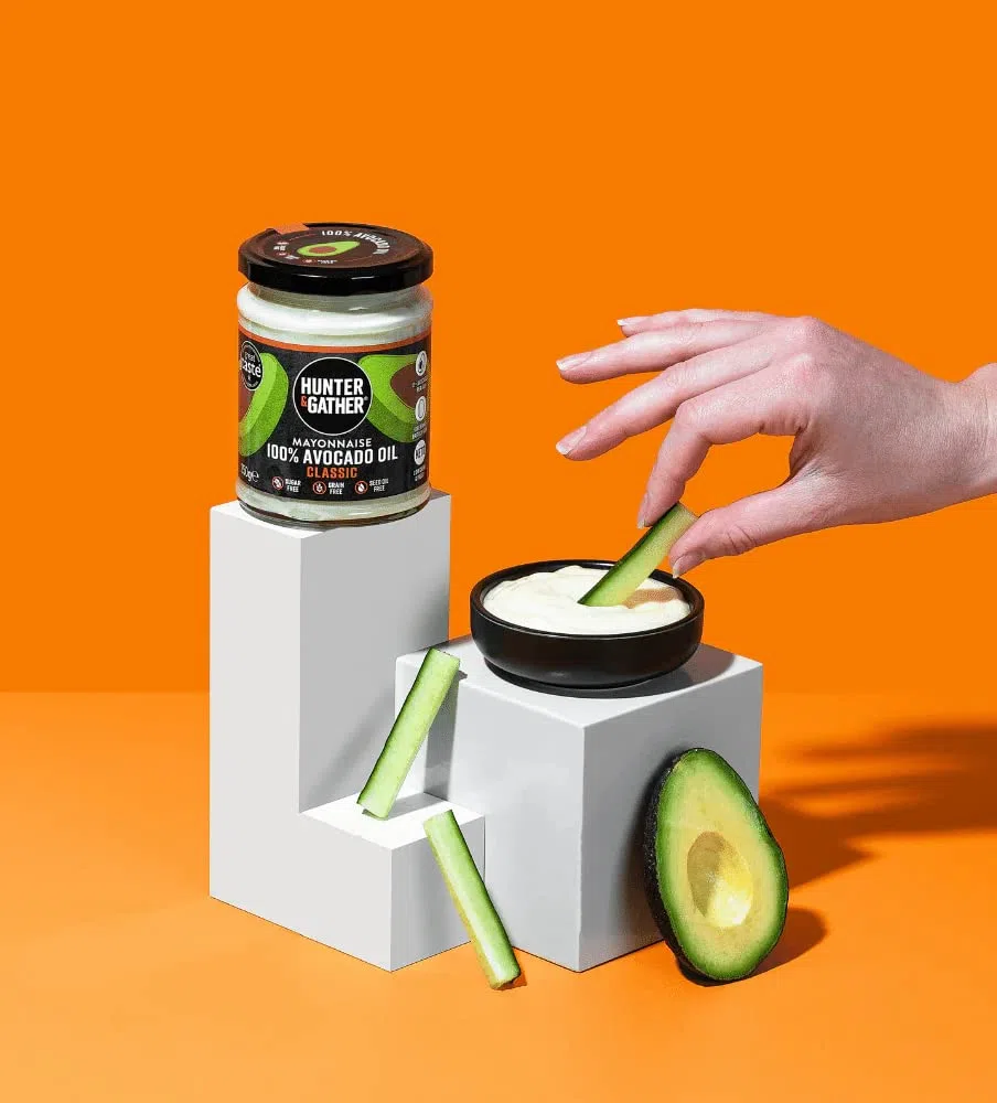 Hunter & Gather Maionese all'Olio di Avocado 250g | Realizzata con Puro Olio di Avocado e Uova da Allevamento all'Aperto | Paleo, Cheto, Senza Zucchero e Senza Glutine
