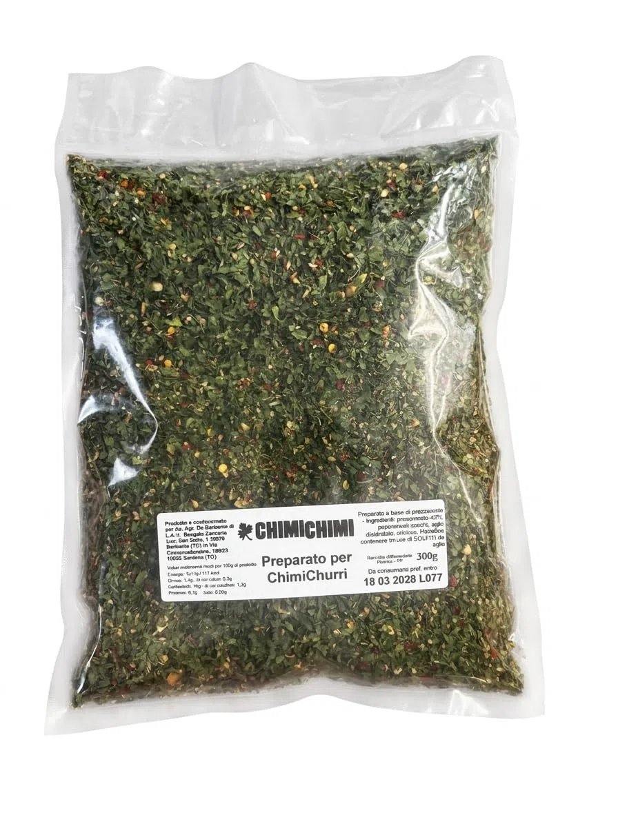 Preparato per Chimichurri Argentino - Mix di Erbe e Spezie di alta qualità - Confezione da 300gr - Formato ideale per ristoranti, macellerie e gastronomie