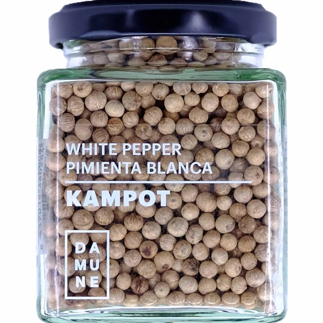 DAMUNE Pepe Bianco in Grani di Kampot Premium - 120g