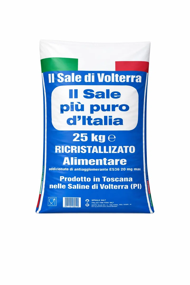 Sale Alimentare Fino 25kg Saline di Volterra Toscana Ricristallizzato Made in Italy