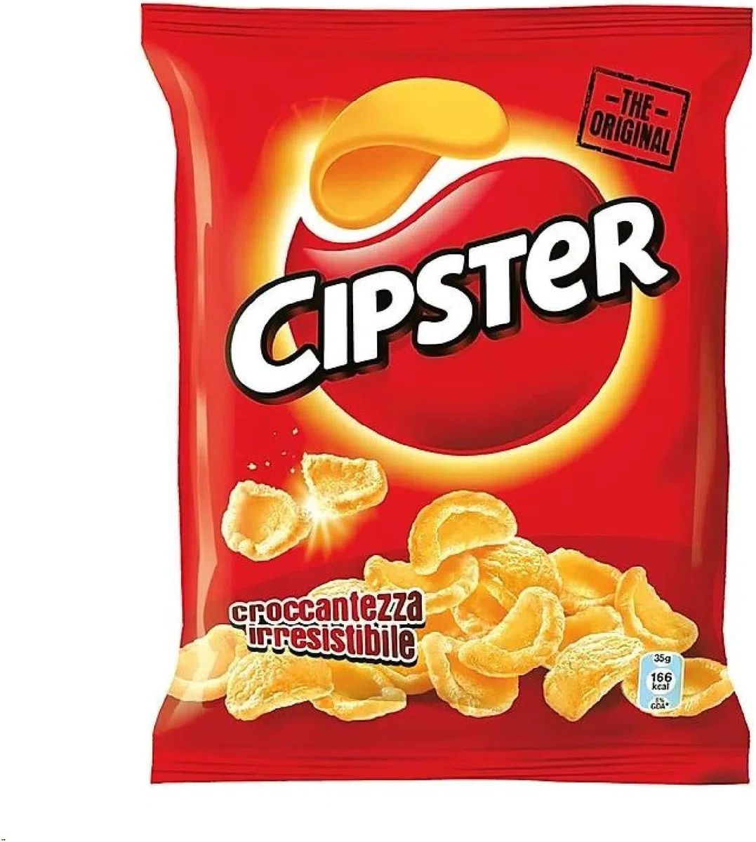 22 BUSTE PATATINE CIPSTER ORIGINAL DA 35 GR BUSTA MERENDA SALATI SNACK