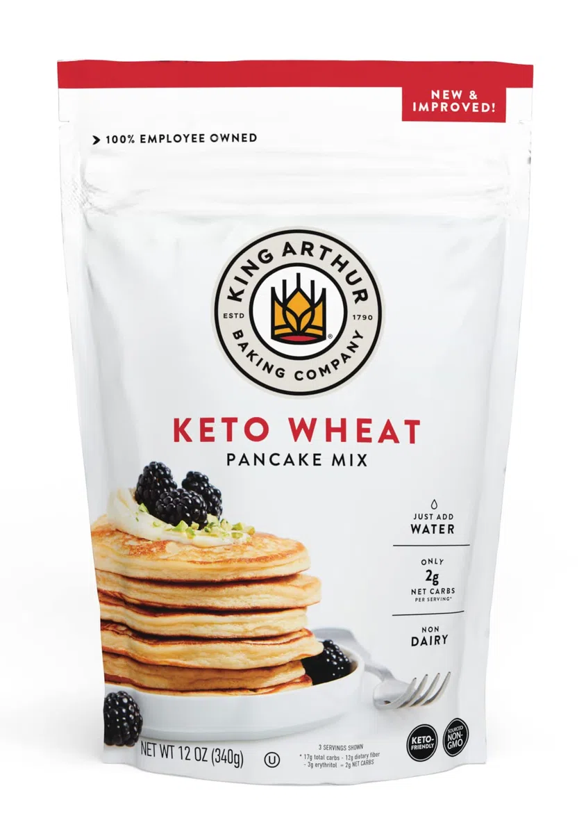 King Arthur, Mix per pancake cheto consapevole dei carboidrati, non OGM di provenienza, Kosher certificato, Keto Friendly, 12 once