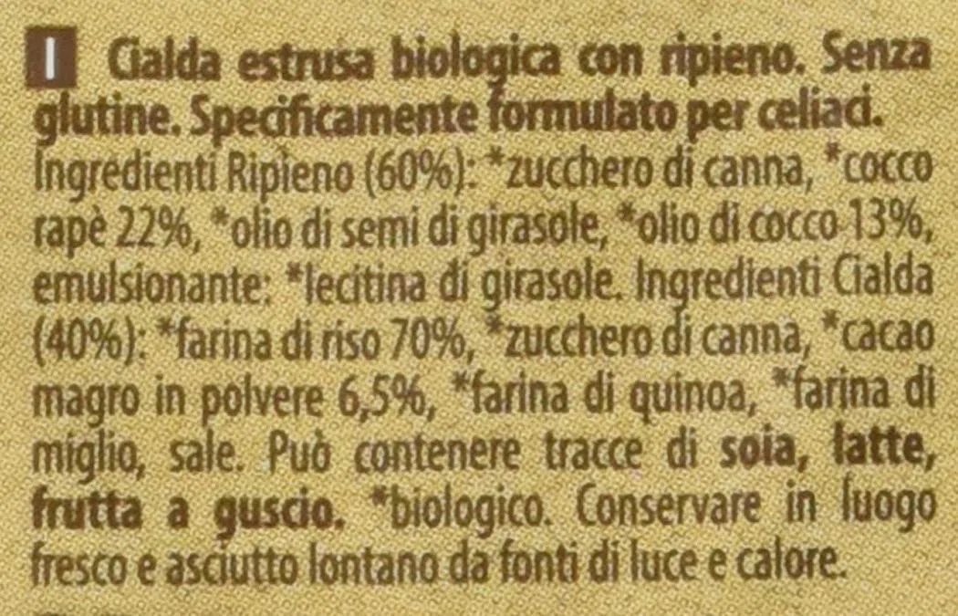 Probios Snack Cocco e Cacao Bio - 24 snack da 25 g, Senza glutine