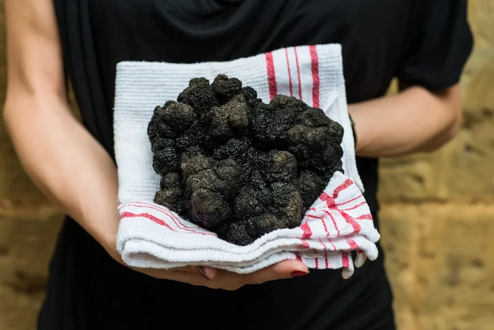 Olio al tartufo con vero tartufo nero 250 ml. In olio extravergine di oliva, per salse e per affinare i piatti. Adatto per una dieta vegana e senza glutine