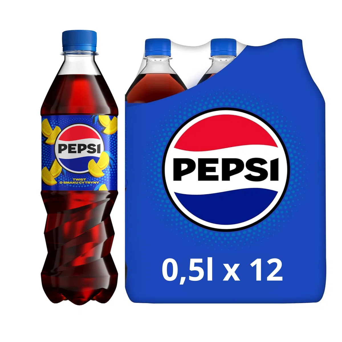 Pepsi Twist 50cl x 12 | Pepsi al Limone Bevanda Analcolica Gusto Limone | Confezione da 12 Bottiglie da 500ml
