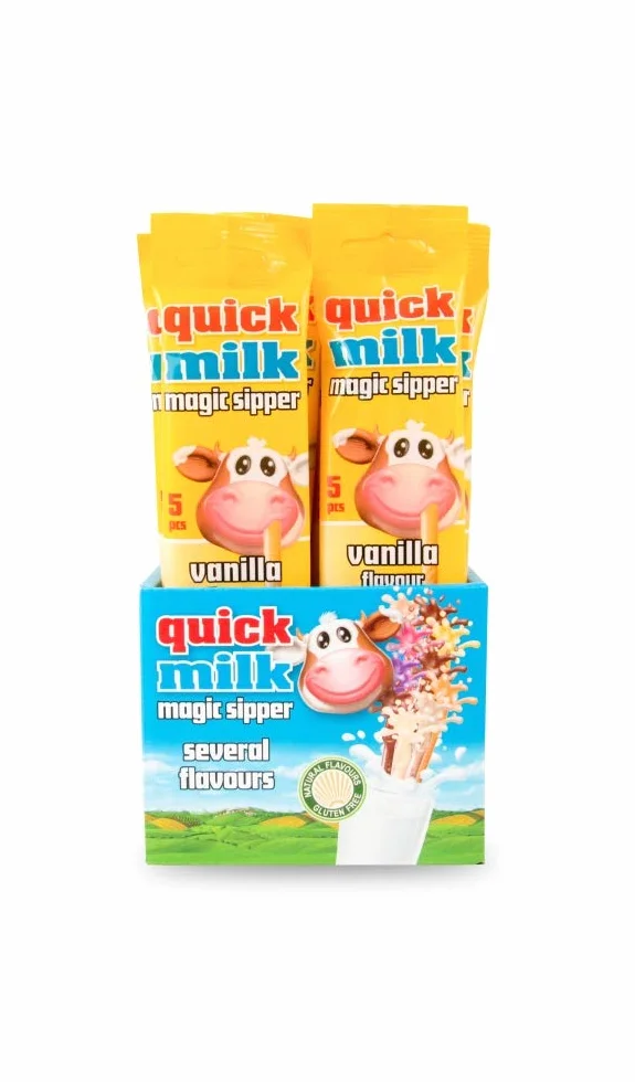 Espositore n. 20 Cannucce Aromatizzate alla Vaniglia per Latte 30 gr
