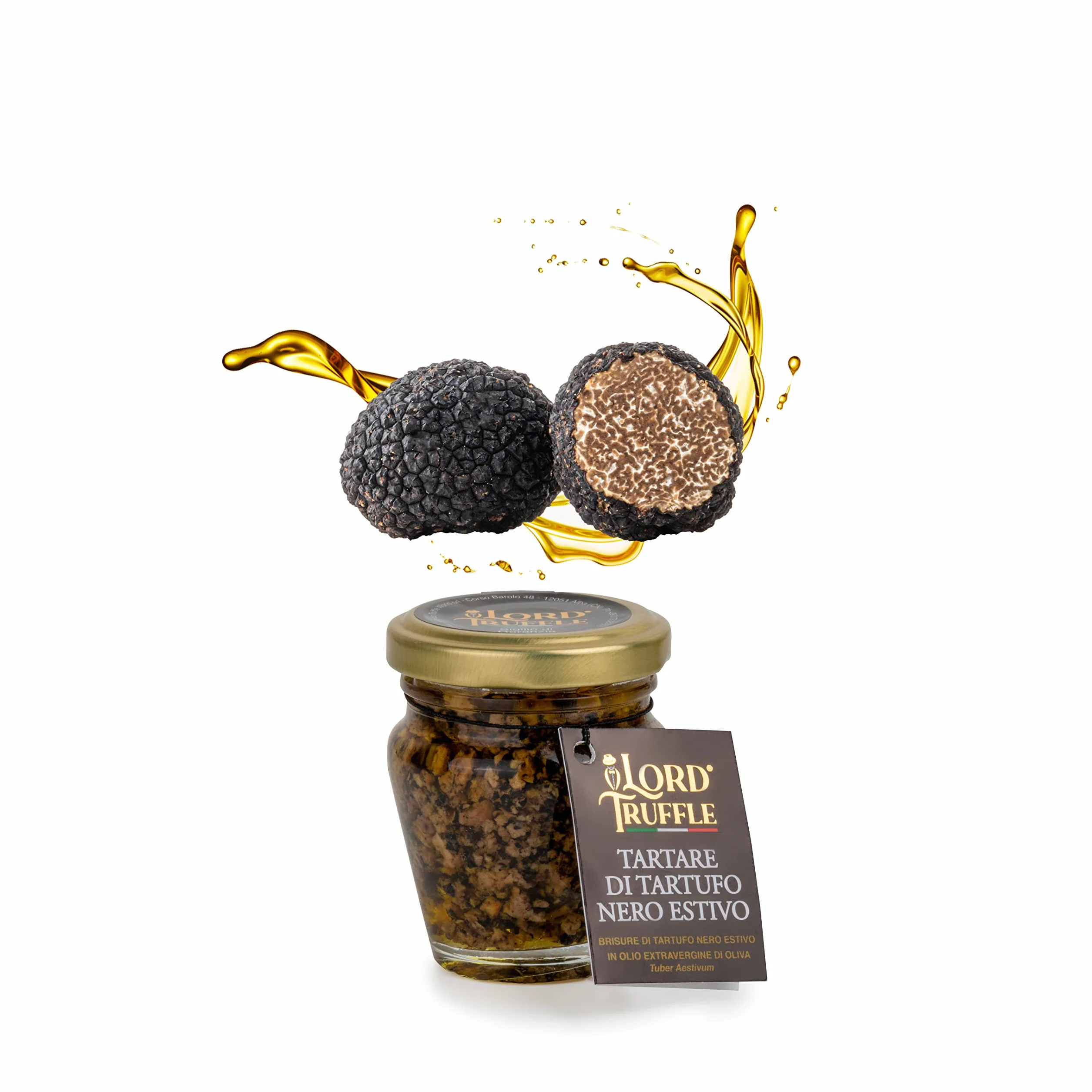 Lord Truffle | Tartare di Puro Tartufo Nero Estivo Fresco 45g, Tartufo Nero Pregiato Gourmet, Lunga Conservazione e Sapore Inalterato, Qualità 100% Italiana, Condimento Per Primi e Secondi Piatti