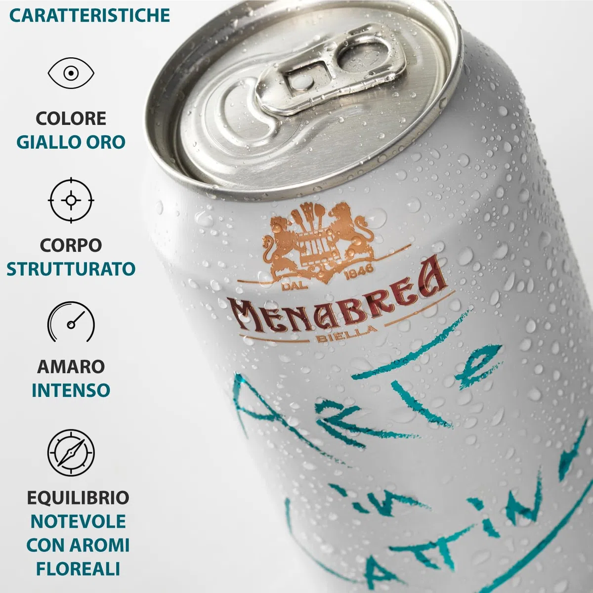 MENABREA - Birra Pils - Arte In Lattina - Cartone Da 24 Lattine - 330 ml