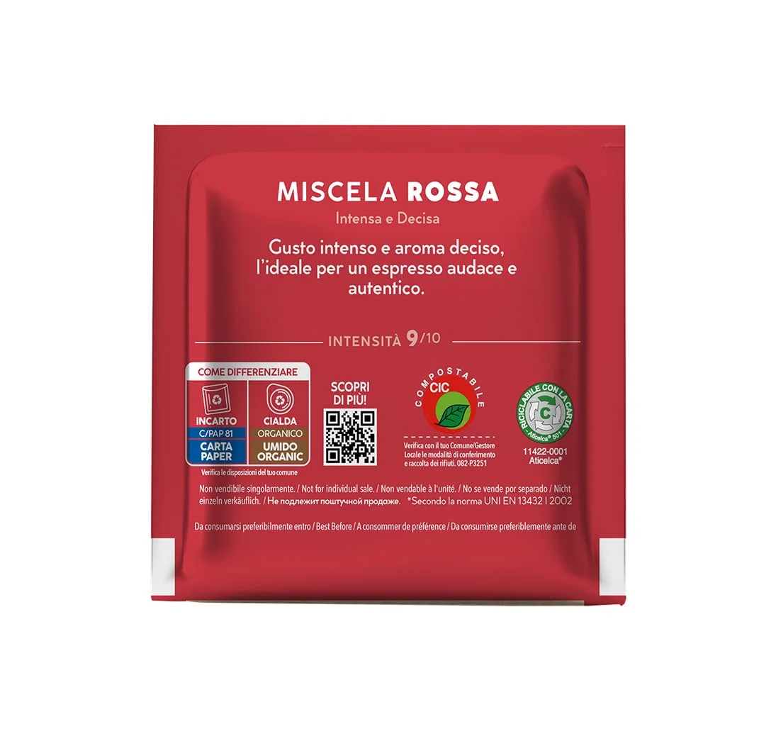 Caffè Borbone Cialda Compostabile, Miscela Rossa - 150 Cialde - Sistema ESE