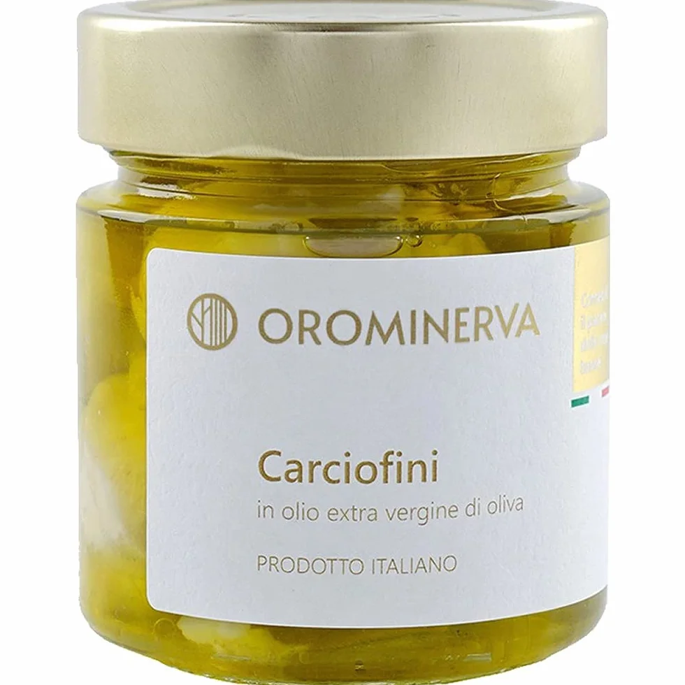 OROMINERVA - 3 vasetti di Carciofini sott'olio Orominerva, carciofini interi in olio EVO