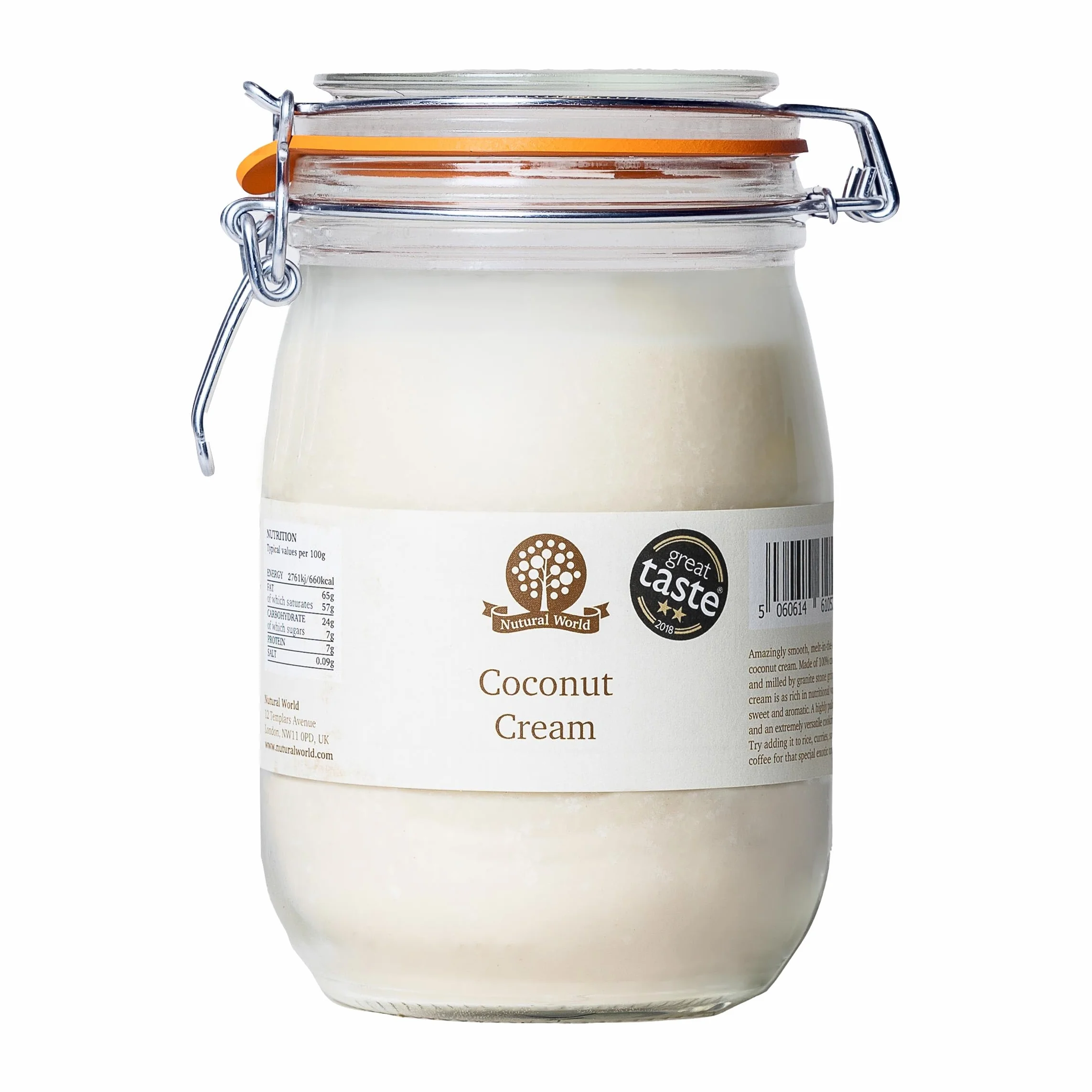 Nutural World - Spalmabile di Cocco (1kg) - Vincitore del Great Taste Awards