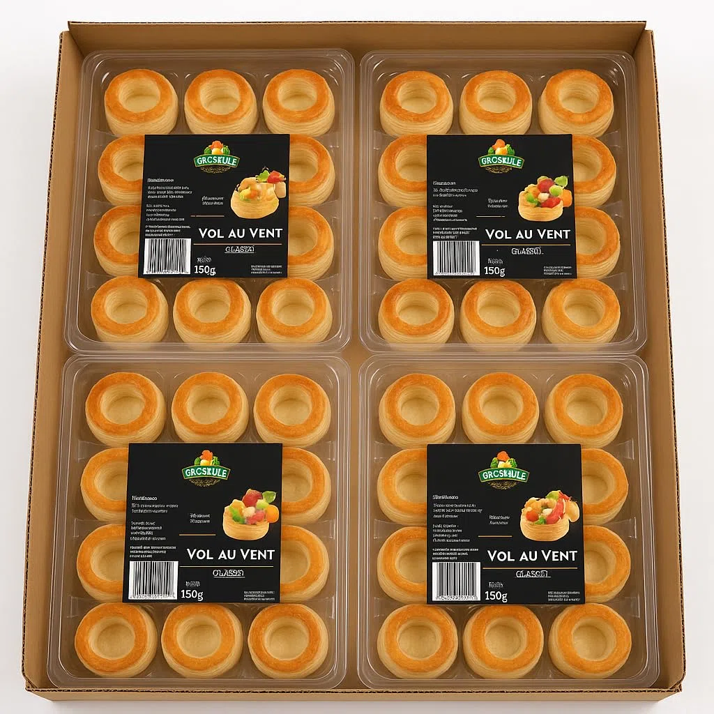 Vol au Vent a Scelta tra Classici 150g, Alberello 68g o Stellina 52g, Pasta Sfoglia Croccante e Dorata, Perfetti per Antipasti, Finger Food e Buffet delle Feste (Classici 150g (12 pz))