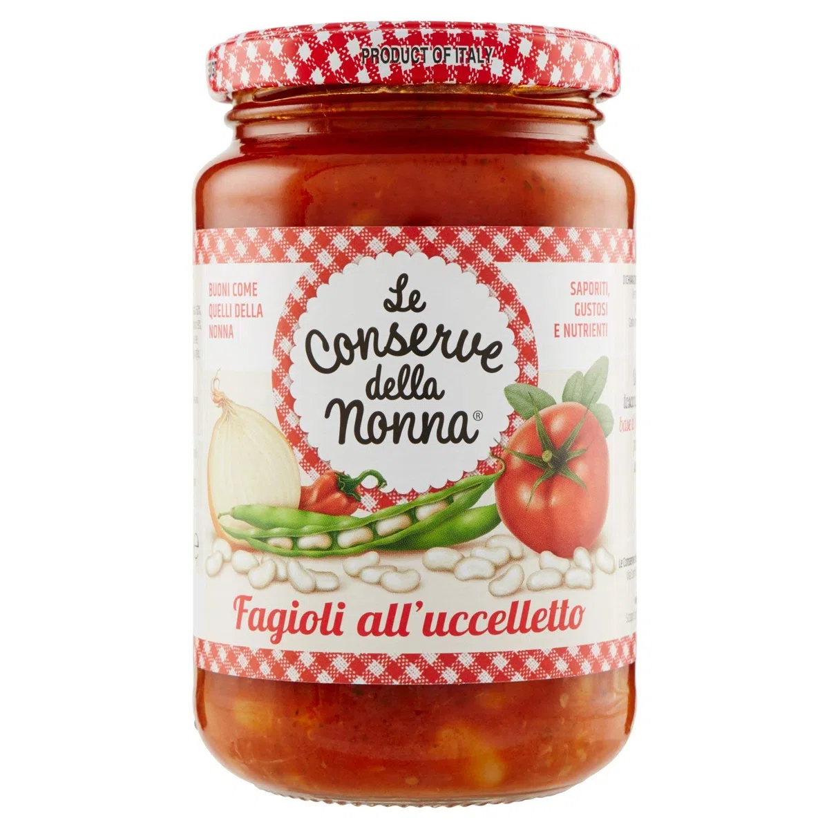 Le Conserve della Nonna Fagioli all'Ucelletto Specialità Laziale con Fagioli Cannellini - 350 gr - [confezione da 12]