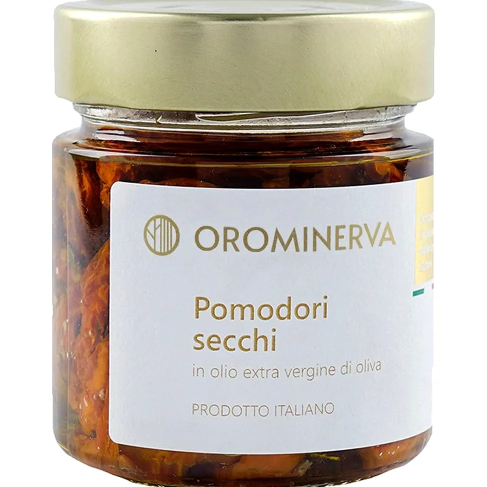OROMINERVA - 3 vasetti di Pomodori secchi sott'olio, pomodori italiani essiccati al sole