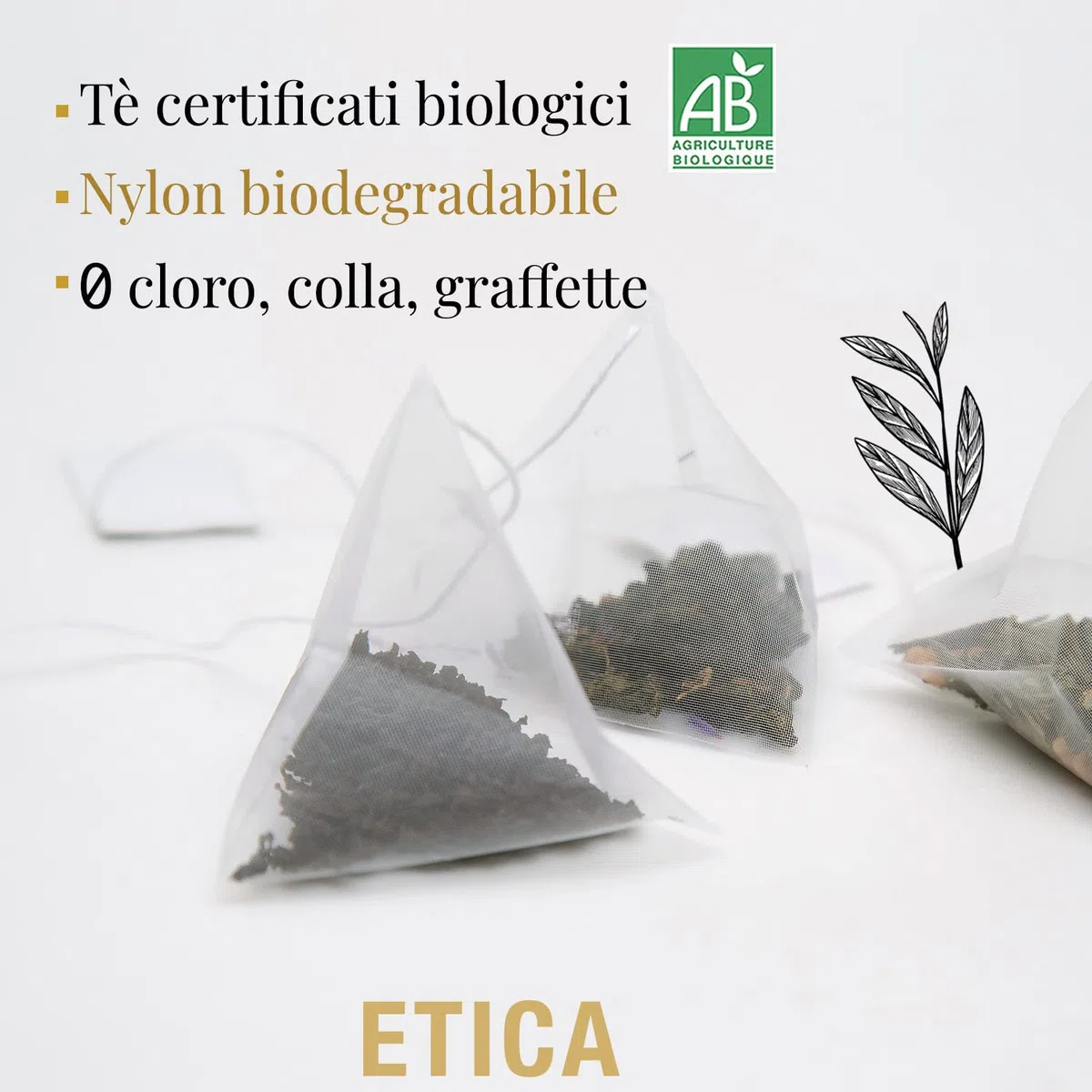 ORIGEENS Cofanetto TE BIO L’ESSENTIELLE | Assortimento di Te Verde, Nero, Bianco, Rooibos | Confezione Regalo 48 bustine di tè piramidali