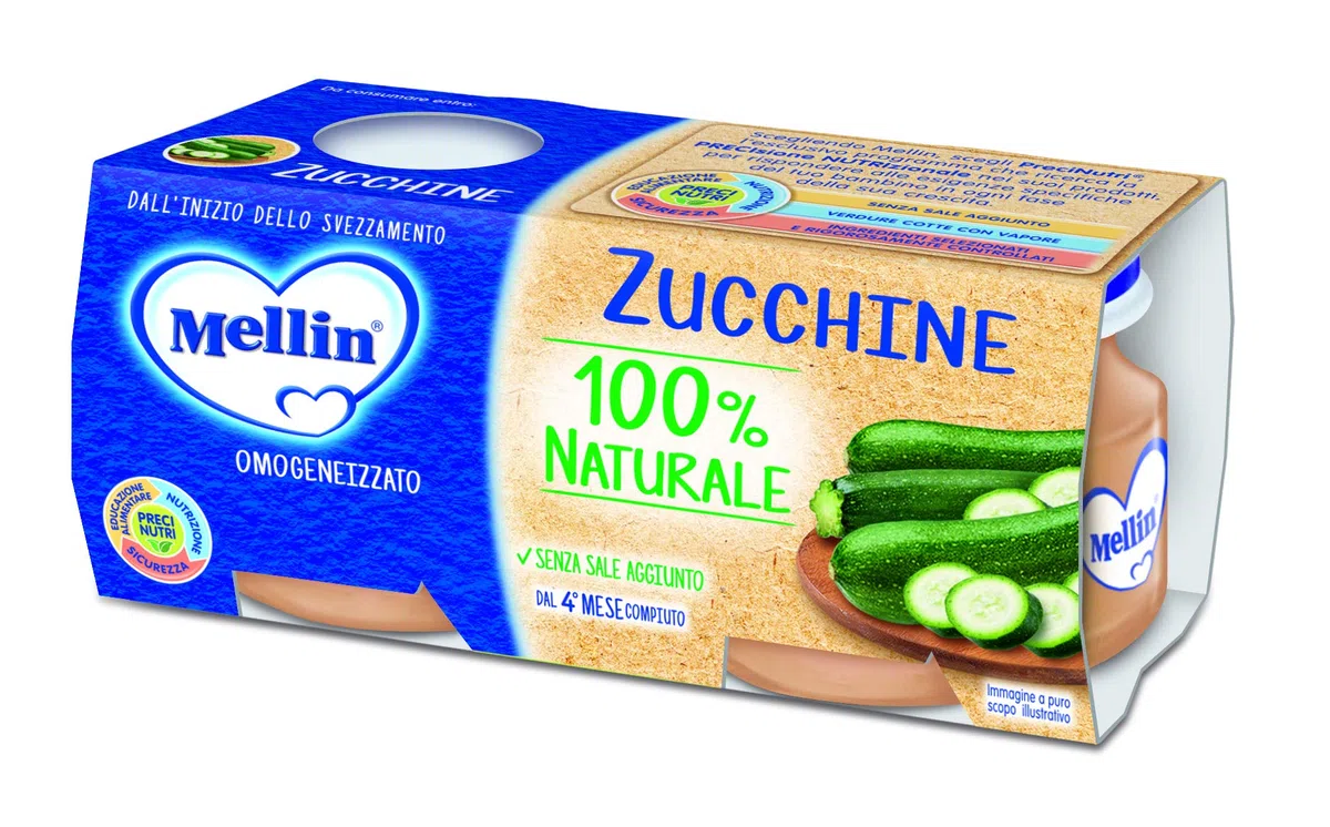 Mellin Omogeneizzato Zucchine - 24 Vasetti da 80 gr