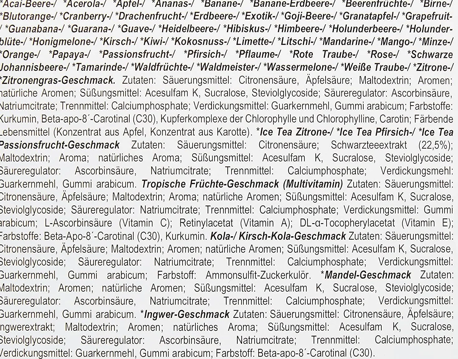 Bolero Drinks – Pacchetto di conoscenza (48 varietà), 429 g, per bevande da 72 litri