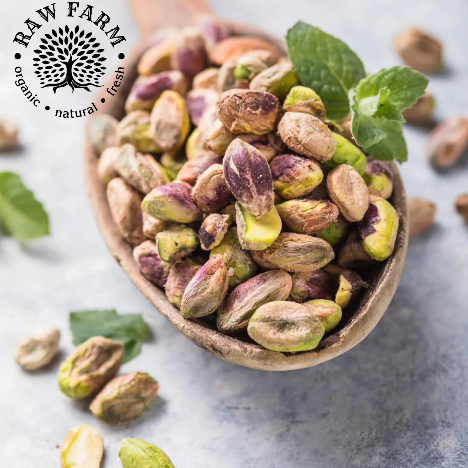 Raw Farm – Pistacchi interi crudi sgusciati – 500 g – Senza glutine – Senza soia