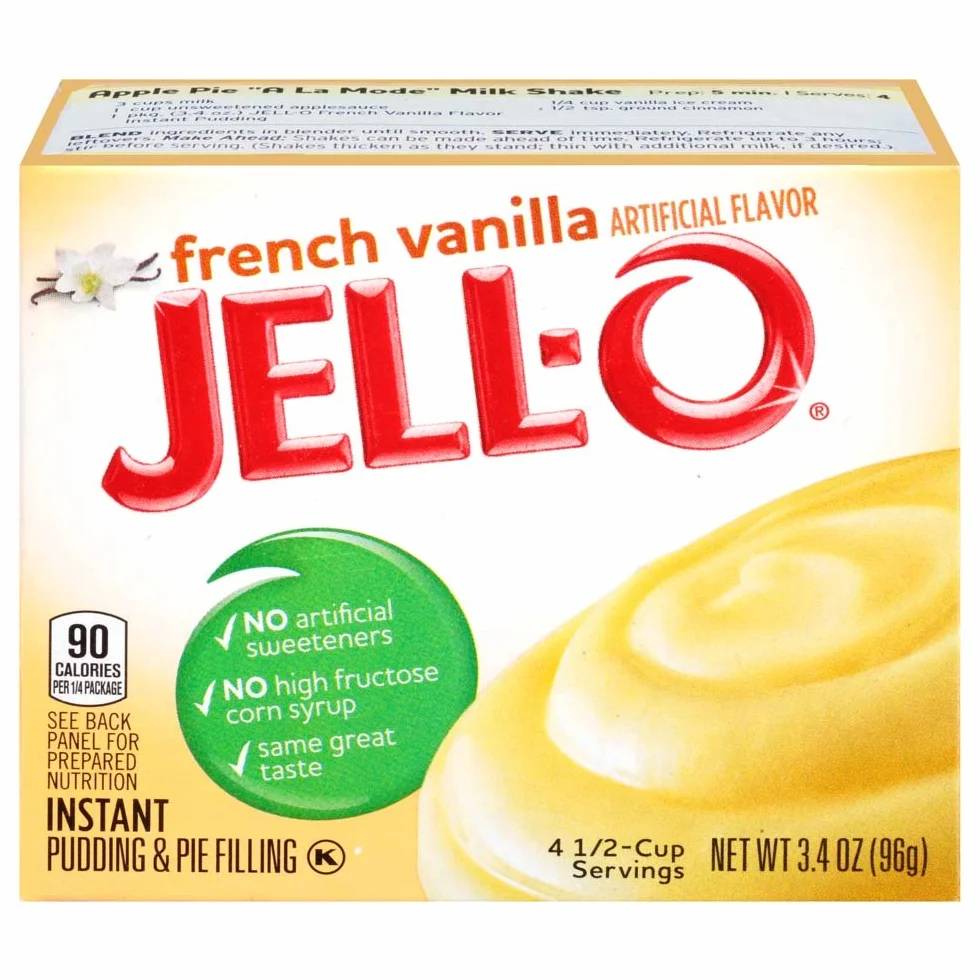 Jell-O Pudding Instant E Pie Riempimento, Vanilla Française, 3.4Ounce Boxes (Pack Di 6)