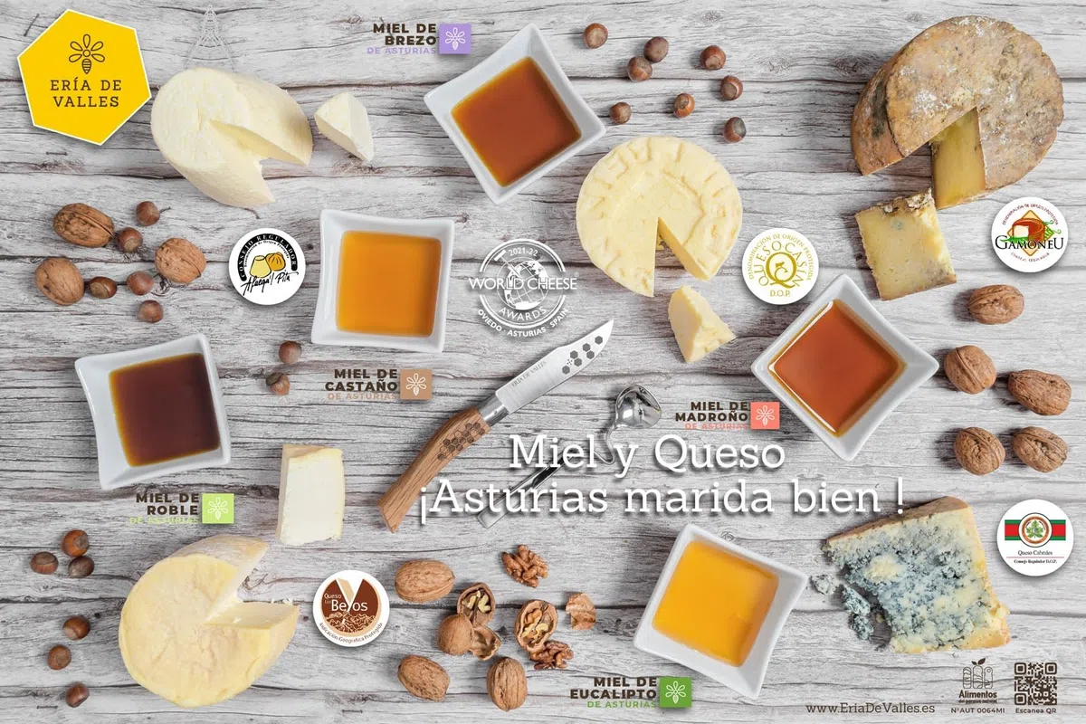 Ería de Valles – Miele di eucalipto naturale al 100% delle Asturie – Aroma floreale e fresco, sapore delicato e persistente – Miele grezzo fatto a mano (750 g)