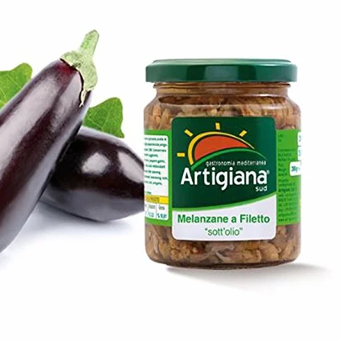 Melanzane a filetti sott'oli 540 Gr. - Cartone 6 Pezzi