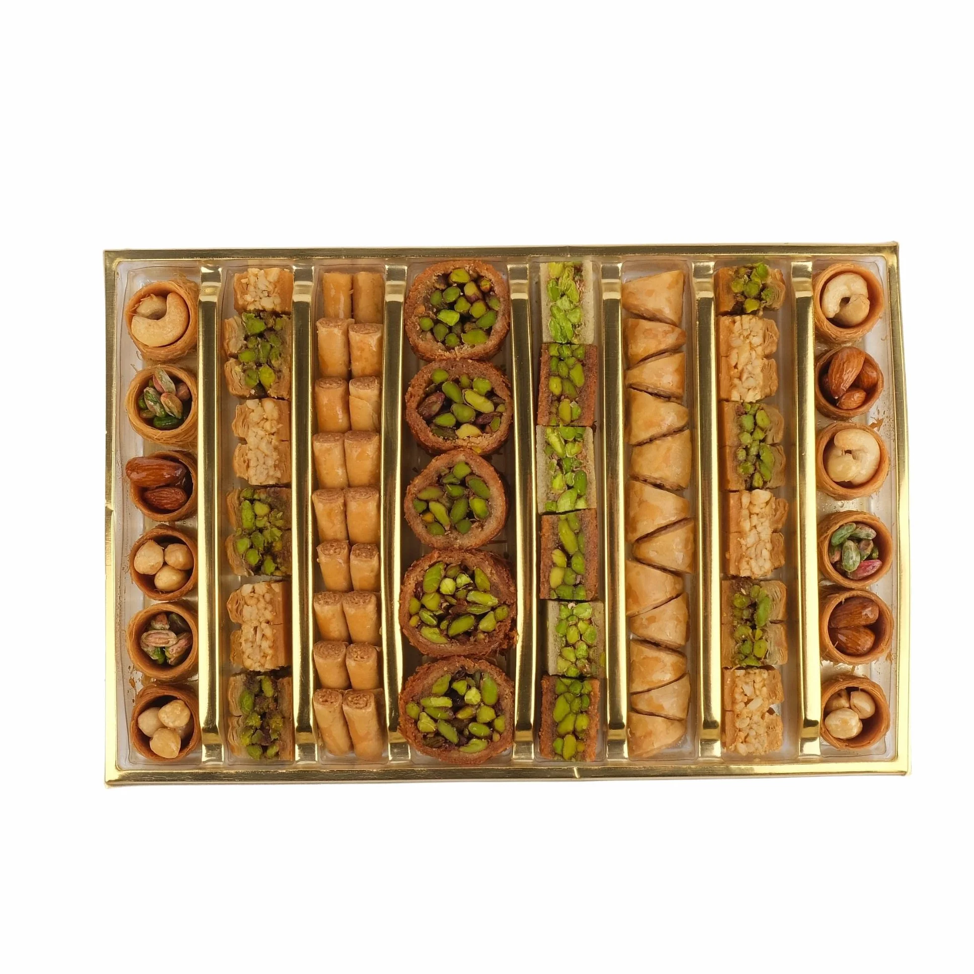 Piqalli Mini Baklava 700g Mix - Baklawa Mix Confezione regalo con diverse varietà di pistacchi, anacardi, mandorle