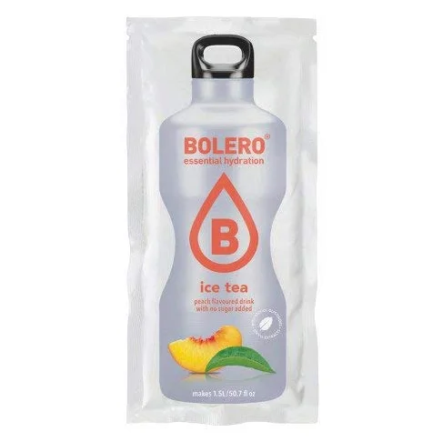 BOLERO Drinks 48 bustine da 9 grammi gusto ICE TEA PEACH - Preparato istantaneo per Bevande con Stevia e Vitamina C e Senza Zucchero