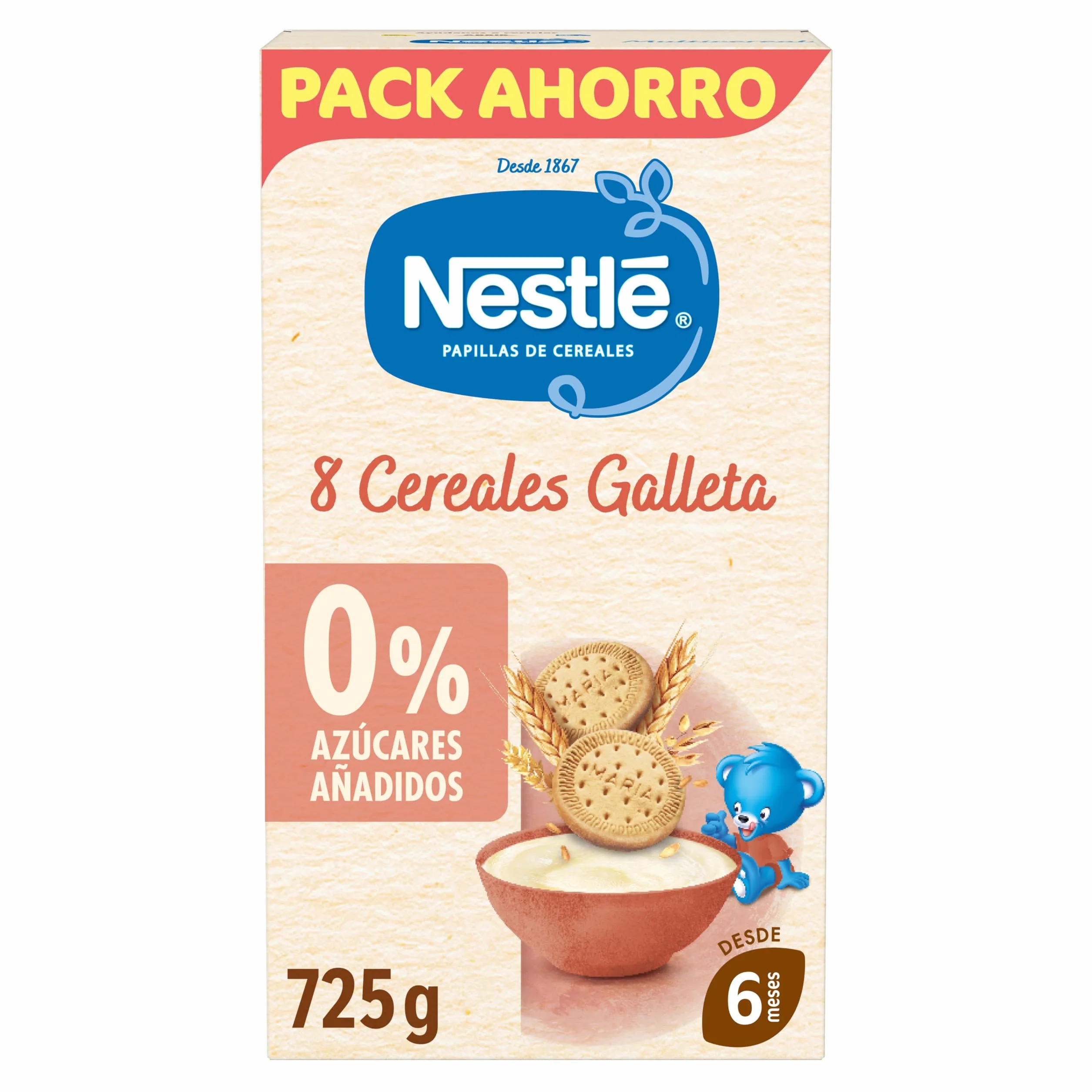 Nestle Papilla 8 Cereali con Biscotto, 725 g