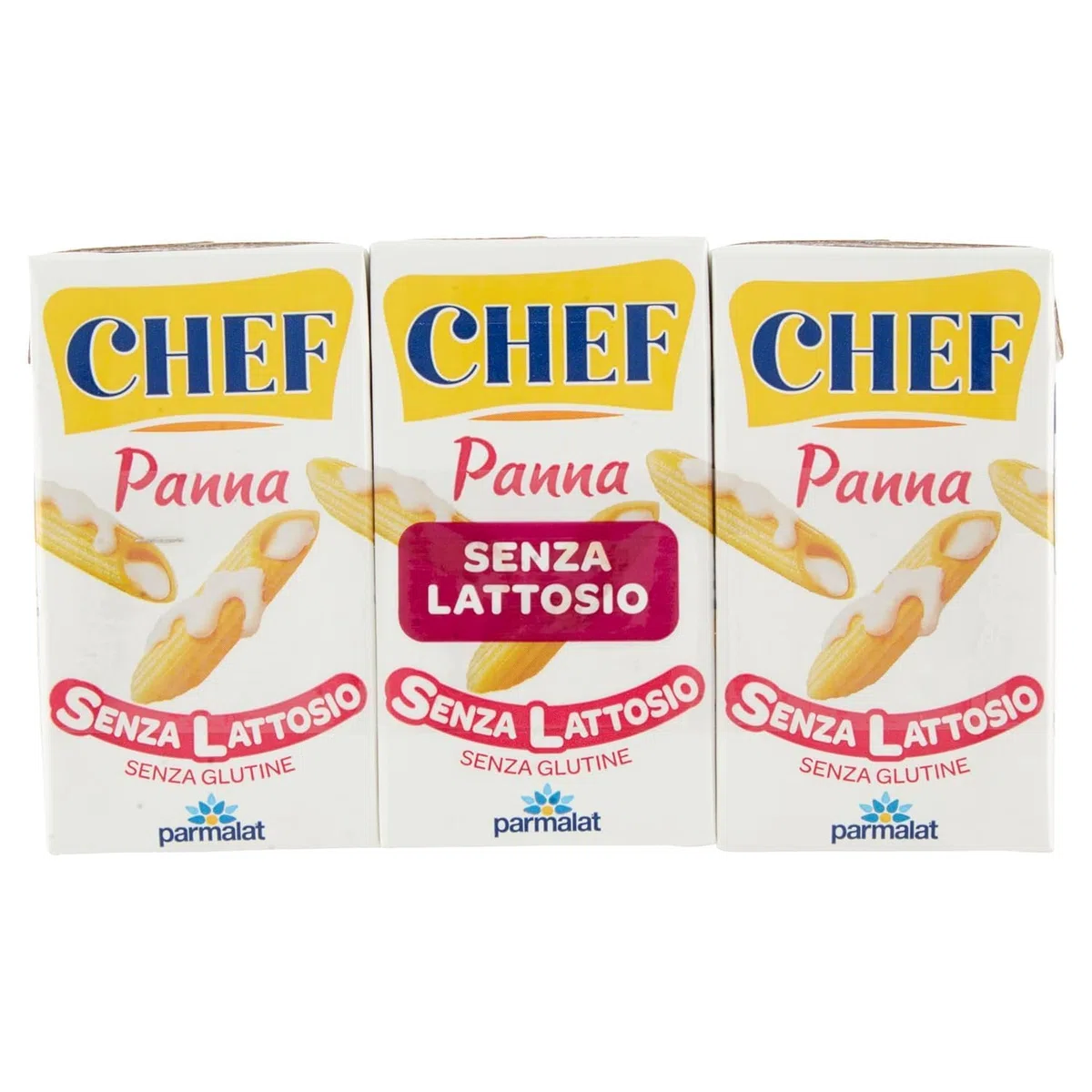 Parmalat Chef Panna da Cucina Senza Lattosio e Senza Glutine, Confezione da 3 x 3 x 125ml, con Portachiavi italy shop service