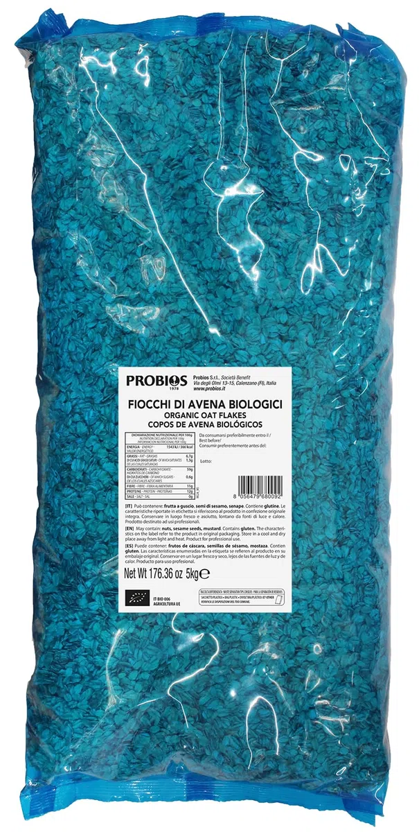 Probios Fiocchi d'Avena Grandi per Adulti e Bambini - Avena per Porridge e Colazione - Ricchi di Fibre e Proteine ​​- 5KG