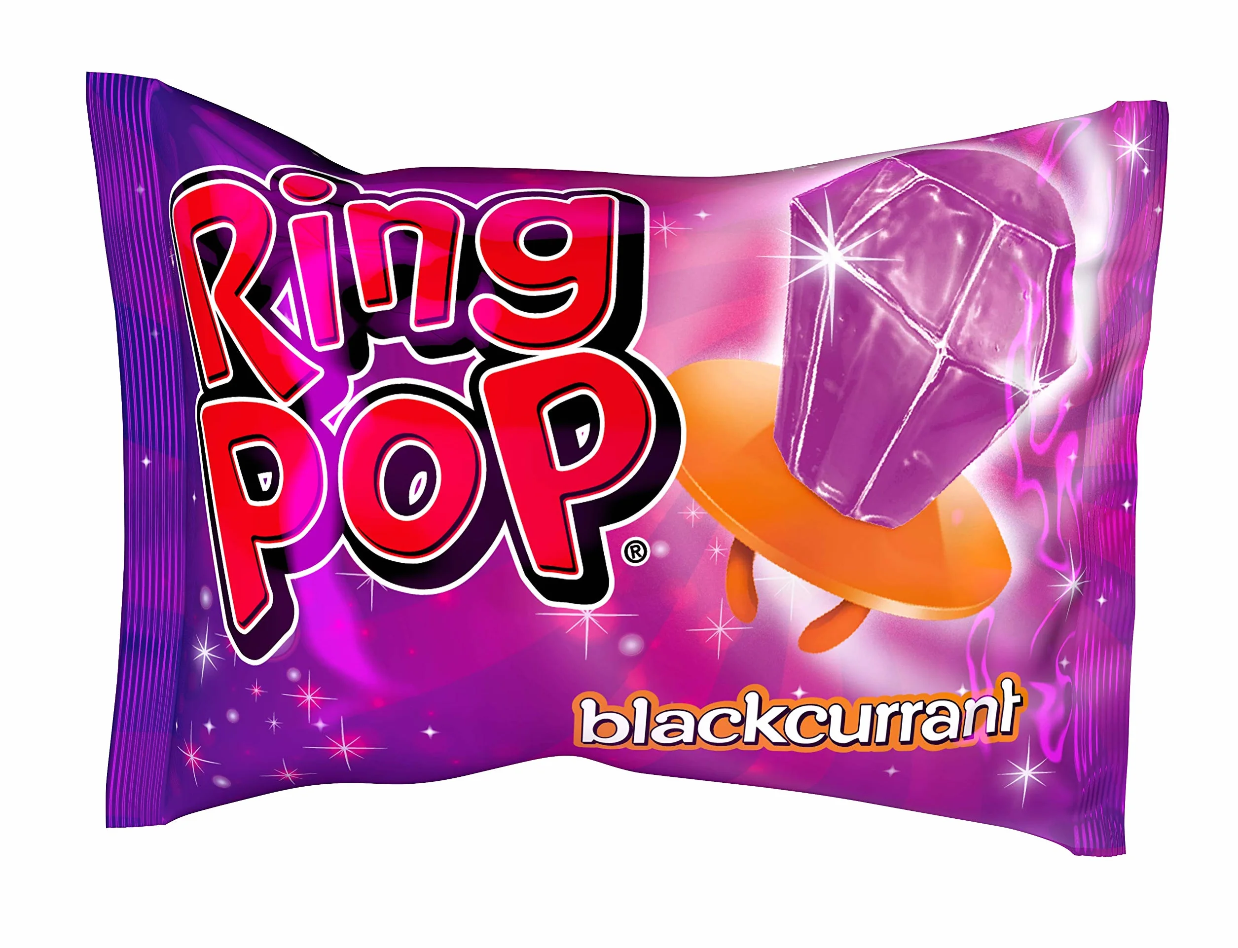 Ring Pop, confezione da 24 lecca-lecca dai sapori assortiti, gusti: lampone, fragola, cola e ribes nero
