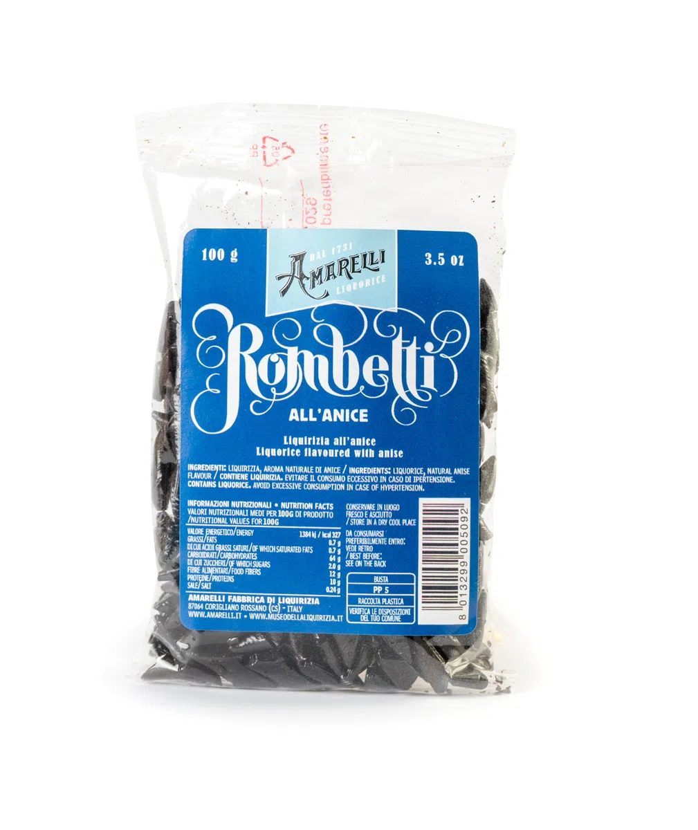 5x Amarelli - rombetti 100 gr -> 5 confezioni da 100gr ciascuna | Liquirizia Pura, 500gr in totale (anice)